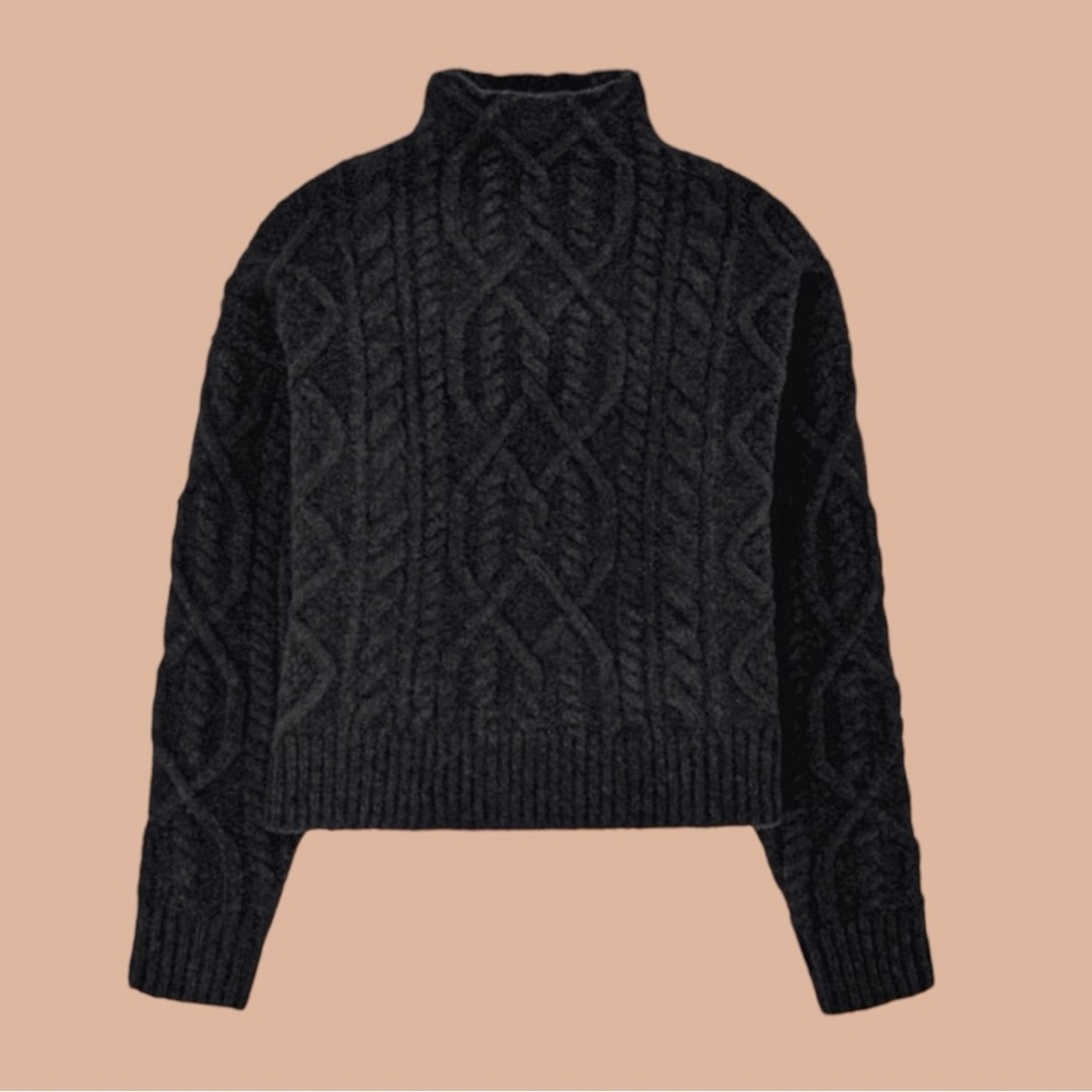 UGG-Janae Cable Knit Sweater- Black